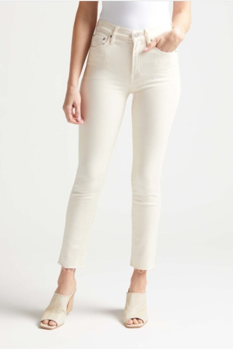 EDWIN Bree Straight Jeans in Ivory Vanilla // 25